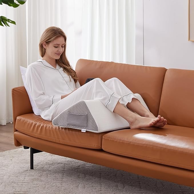 Memory Foam Knee Pillow For Back Sleeping & Pain Relief price