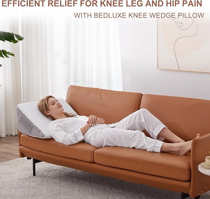 Memory Foam Knee Pillow For Back Sleeping & Pain Relief factory