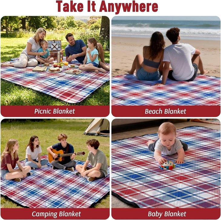 Red White & Blue Large Picnic Blanket price